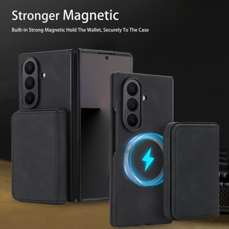 Portafoglio magnetico staccabile in similpelle stile retrò con protezione RFID per telefono., For Samsung Galaxy Z Fold7 5G