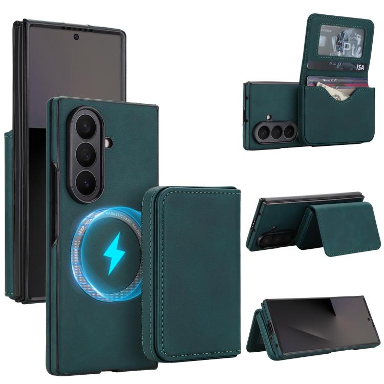 Portafoglio magnetico staccabile in similpelle stile retrò con protezione RFID per telefono., For Samsung Galaxy Z Fold7 5G