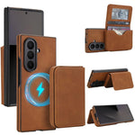 Portafoglio magnetico staccabile in similpelle stile retrò con protezione RFID per telefono., For Samsung Galaxy Z Fold7 5G