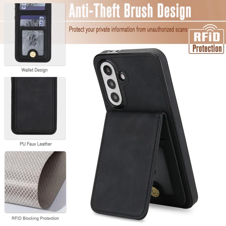 Custodia per telefono YM030 in similpelle stile retrò con portafoglio magnetico rimovibile., For Samsung Galaxy A36 5G