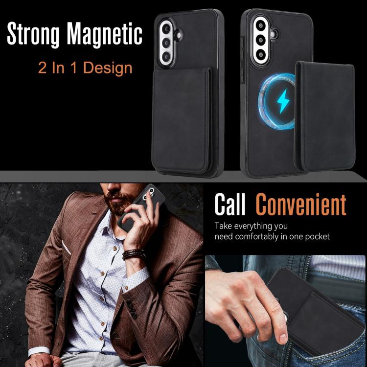 Custodia per telefono YM030 in similpelle stile retrò con portafoglio magnetico rimovibile., For Samsung Galaxy A36 5G