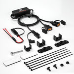 Caricabatterie a ricarica rapida USB doppio SAE per moto WUPP CS-1186A1, CS-1186A1