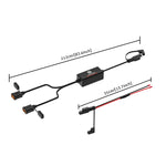 Caricabatterie a ricarica rapida USB doppio SAE per moto WUPP CS-1186A1, CS-1186A1