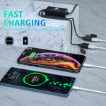 Caricabatterie a ricarica rapida USB doppio SAE per moto WUPP CS-1186A1, CS-1186A1