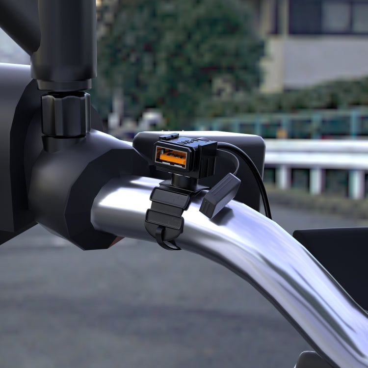 Caricabatterie a ricarica rapida USB doppio SAE per moto WUPP CS-1186A1, CS-1186A1