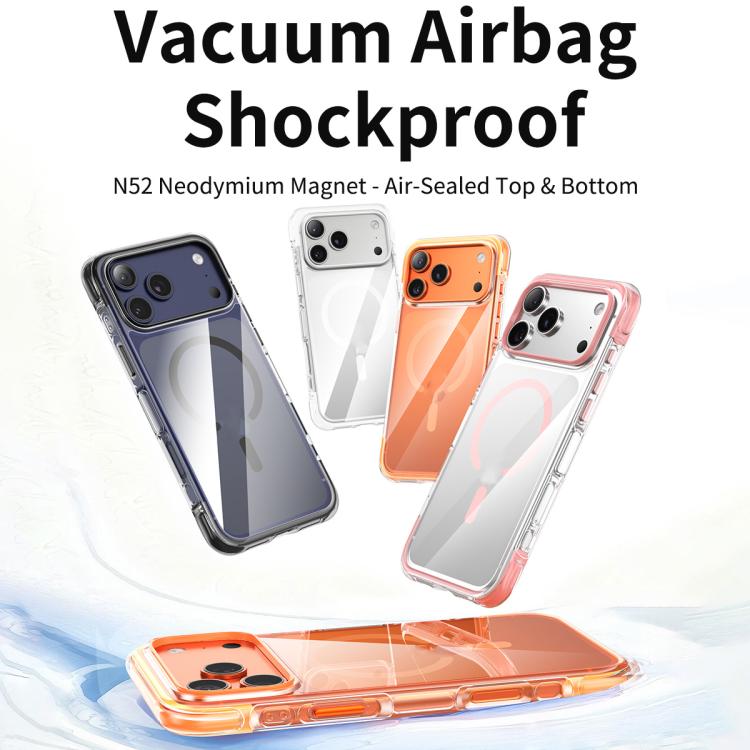 Custodia per telefono antiurto in TPU + acrilico con airbag sottovuoto e magnete, For iPhone 17 Pro Max, For iPhone 17 Pro, For iPhone 17