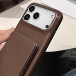 Custodia per telefono antiurto con specchietto in pelle di agnello., For iPhone 17 Pro Max, For iPhone 17 Pro
