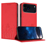 Custodia magnetica per telefono in ecopelle con motivo tulipani e farfalle., For iPhone 17e / 16e, For iPhone 17 Pro Max