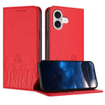 Custodia magnetica per telefono in ecopelle con motivo tulipani e farfalle., For iPhone 17 Pro, For iPhone 17