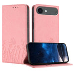 Custodia magnetica per telefono in ecopelle con motivo tulipani e farfalle., For iPhone Air, For iPhone 16 Pro Max