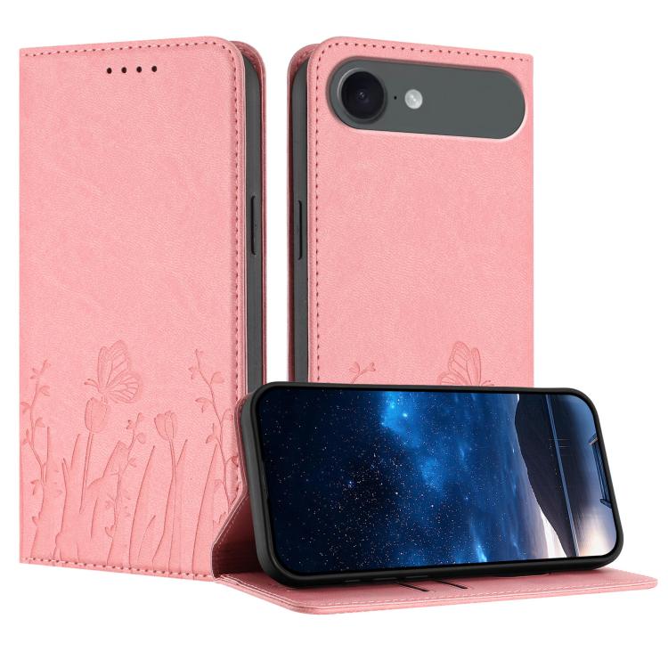 Custodia magnetica per telefono in ecopelle con motivo tulipani e farfalle., For iPhone Air, For iPhone 16 Pro Max