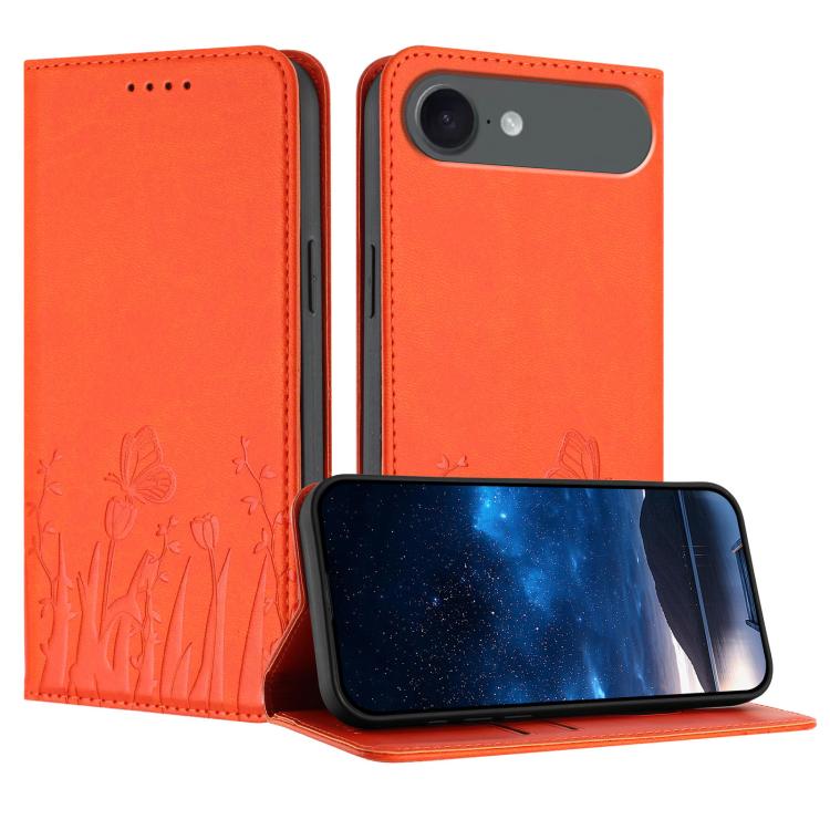 Custodia magnetica per telefono in ecopelle con motivo tulipani e farfalle., For iPhone Air, For iPhone 16 Pro Max