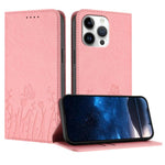 Custodia magnetica per telefono in ecopelle con motivo tulipani e farfalle., For iPhone Air, For iPhone 16 Pro Max