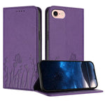 Custodia magnetica per telefono in ecopelle con motivo tulipani e farfalle., For iPhone 17e / 16e, For iPhone 17 Pro Max