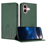 Custodia magnetica per telefono in ecopelle con motivo tulipani e farfalle., For iPhone 16, For iPhone 15 Pro Max