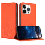Custodia magnetica per telefono in ecopelle con motivo tulipani e farfalle., For iPhone 14, For iPhone 14 Pro