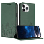 Custodia magnetica per telefono in ecopelle con motivo tulipani e farfalle., For iPhone 13 Pro Max, For iPhone 13 Pro