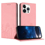 Custodia magnetica per telefono in ecopelle con motivo tulipani e farfalle., For iPhone 13 Pro Max, For iPhone 13 Pro