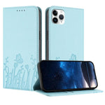 Custodia magnetica per telefono in ecopelle con motivo tulipani e farfalle., For iPhone 12 mini, For iPhone 11 Pro Max