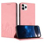 Custodia magnetica per telefono in ecopelle con motivo tulipani e farfalle., For iPhone 12 mini, For iPhone 11 Pro Max