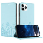 Custodia magnetica per telefono in ecopelle con motivo tulipani e farfalle., For iPhone 11, For iPhone 11 Pro