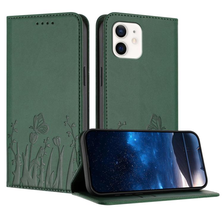 Custodia magnetica per telefono in ecopelle con motivo tulipani e farfalle., For iPhone 11, For iPhone 11 Pro
