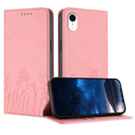 Custodia magnetica per telefono in ecopelle con motivo tulipani e farfalle., For iPhone XR, For iPhone 8 Plus / 7 Plus
