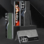 Custodia per telefono GKK Plating TPU + Pelle Supercar Satinata a copertura totale, For Samsung Galaxy S26 Ultra 5G