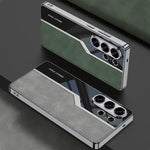 Custodia per telefono GKK Plating TPU + Pelle Supercar Satinata a copertura totale, For Samsung Galaxy S26 Ultra 5G
