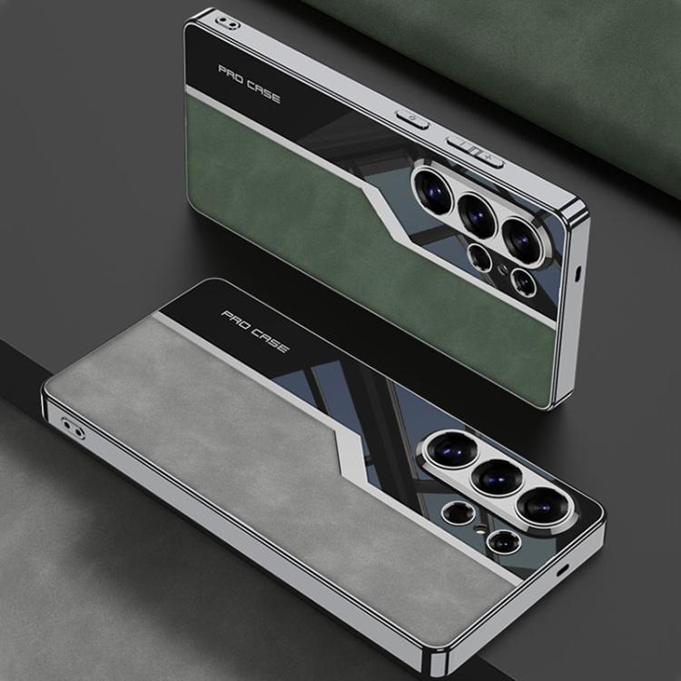 Custodia per telefono GKK Plating TPU + Pelle Supercar Satinata a copertura totale, For Samsung Galaxy S26 Ultra 5G