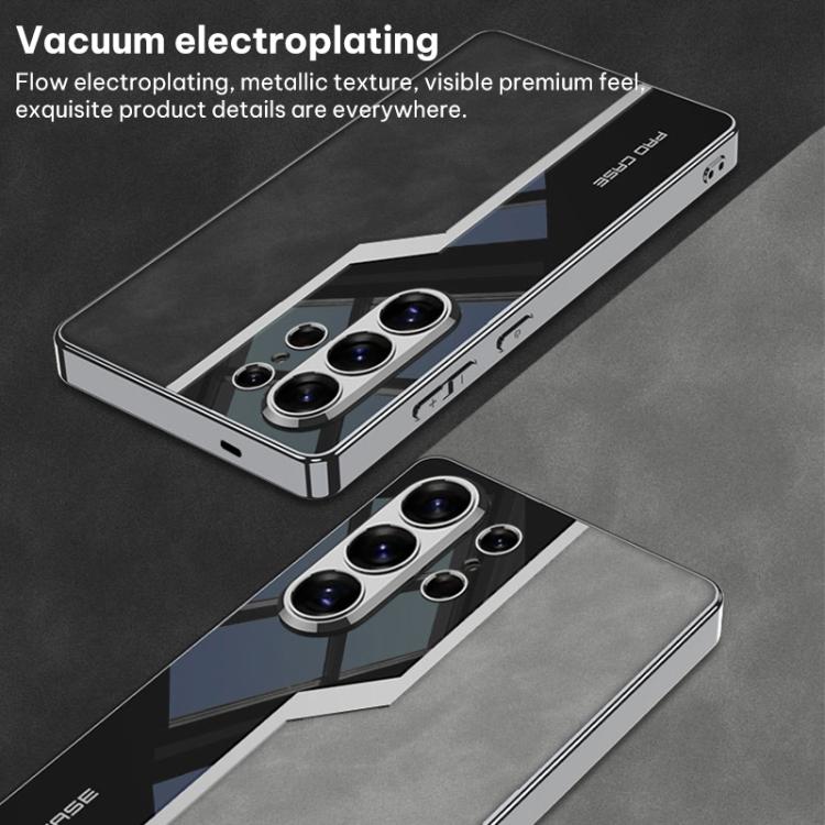 Custodia per telefono GKK Plating TPU + Pelle Supercar Satinata a copertura totale, For Samsung Galaxy S26 Ultra 5G