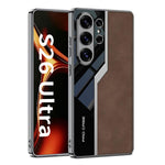 Custodia per telefono GKK Plating TPU + Pelle Supercar Satinata a copertura totale, For Samsung Galaxy S26 Ultra 5G
