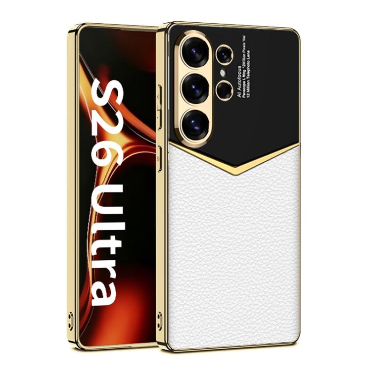 Custodia per telefono GKK Plating in TPU morbido + pelle a copertura totale, For Samsung Galaxy S26 Ultra 5G