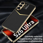 Custodia per telefono GKK Plating in TPU morbido + pelle a copertura totale, For Samsung Galaxy S26 Ultra 5G