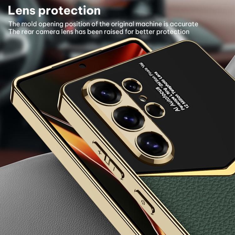Custodia per telefono GKK Plating in TPU morbido + pelle a copertura totale, For Samsung Galaxy S26 Ultra 5G