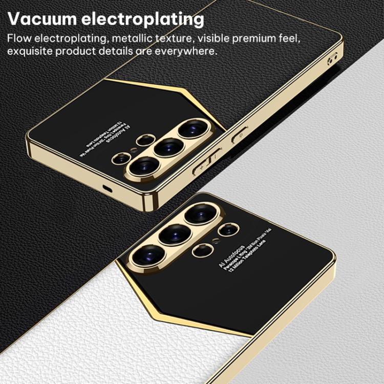 Custodia per telefono GKK Plating in TPU morbido + pelle a copertura totale, For Samsung Galaxy S26 Ultra 5G