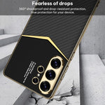 Custodia per telefono GKK Plating in TPU morbido + pelle a copertura totale, For Samsung Galaxy S26 Ultra 5G