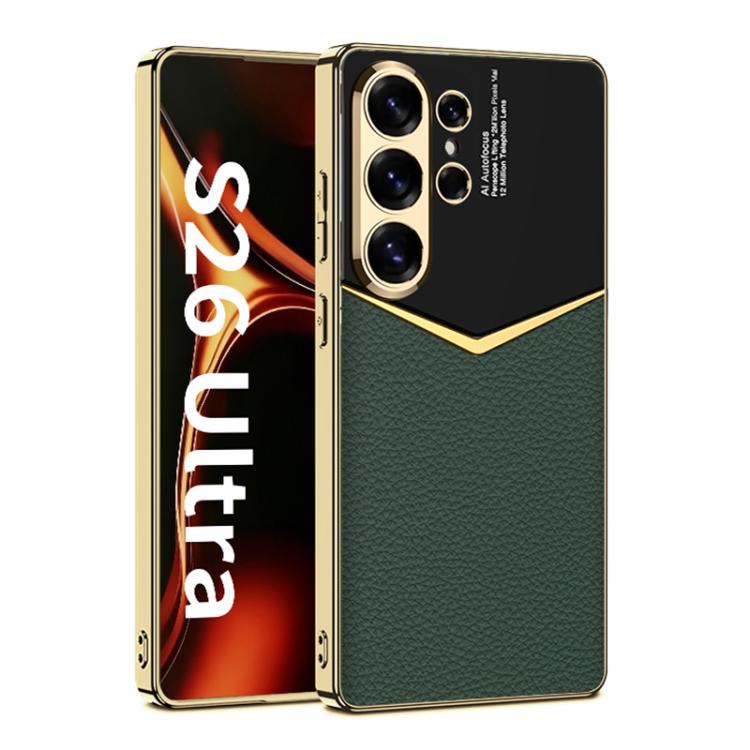 Custodia per telefono GKK Plating in TPU morbido + pelle a copertura totale, For Samsung Galaxy S26 Ultra 5G