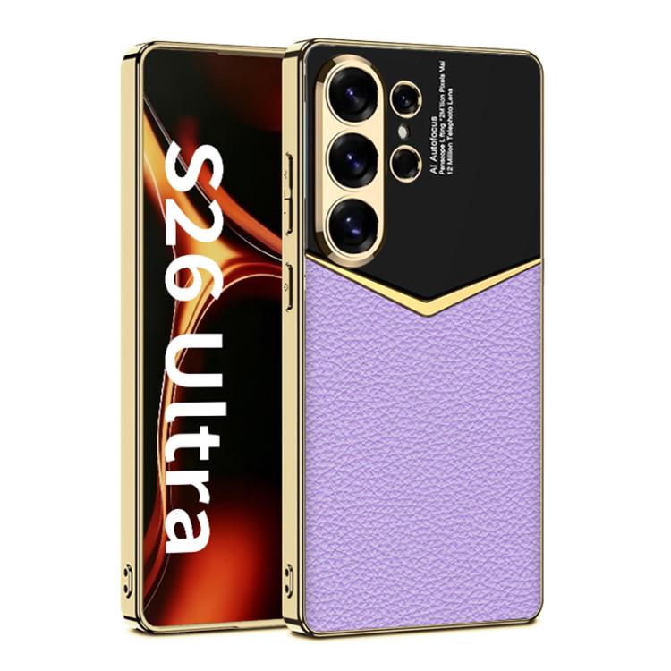 Custodia per telefono GKK Plating in TPU morbido + pelle a copertura totale, For Samsung Galaxy S26 Ultra 5G