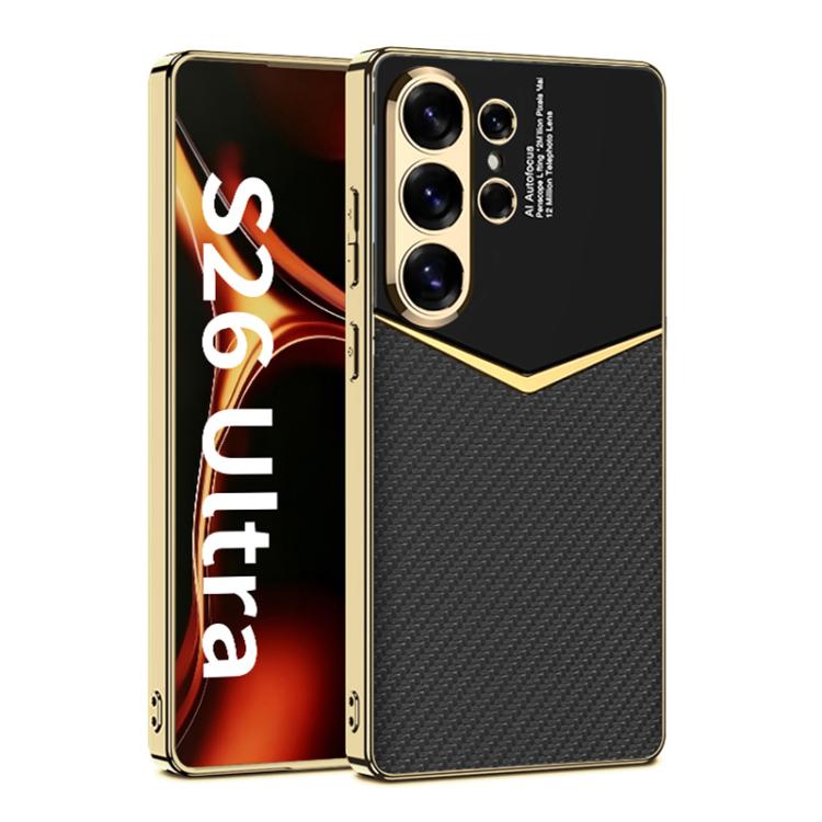 Custodia per telefono GKK Plating in TPU morbido + pelle a copertura totale, For Samsung Galaxy S26 Ultra 5G