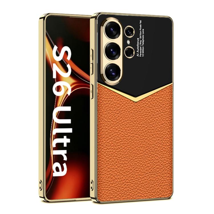 Custodia per telefono GKK Plating in TPU morbido + pelle a copertura totale, For Samsung Galaxy S26 Ultra 5G