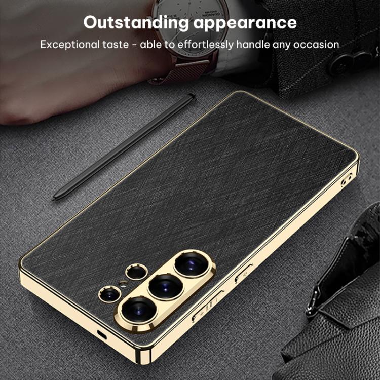 Custodia per telefono GKK in pelle placcata broccato argento, For Samsung Galaxy S26 Ultra 5G