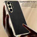 Custodia per telefono GKK in pelle placcata broccato argento, For Samsung Galaxy S26 Ultra 5G