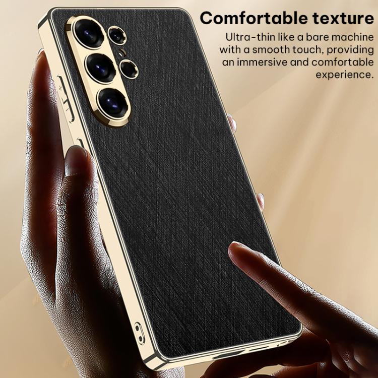 Custodia per telefono GKK in pelle placcata broccato argento, For Samsung Galaxy S26 Ultra 5G