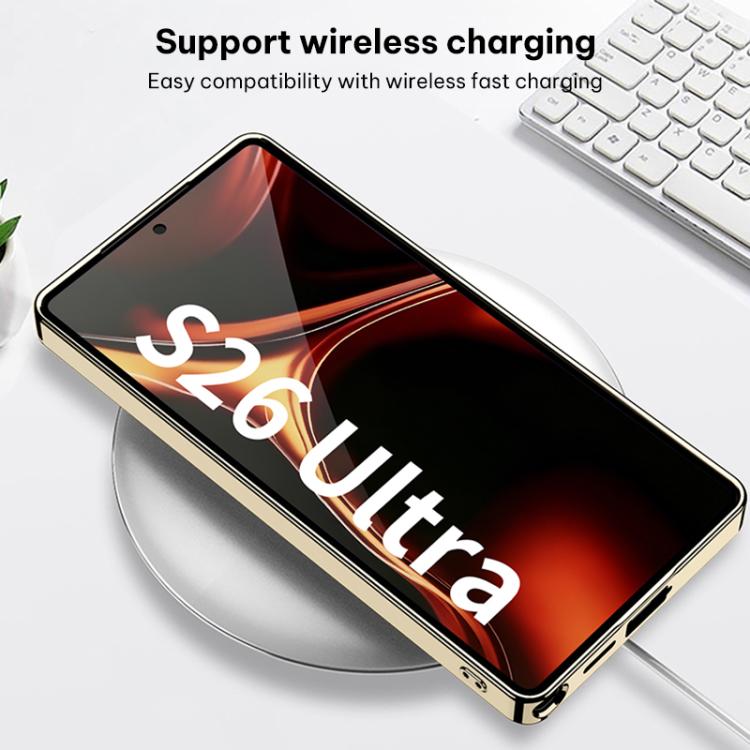 Custodia per telefono GKK in pelle placcata broccato argento, For Samsung Galaxy S26 Ultra 5G