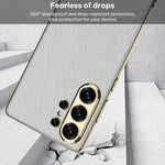 Custodia per telefono GKK in pelle placcata broccato argento, For Samsung Galaxy S26 Ultra 5G