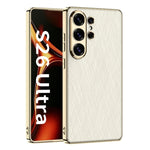 Custodia per telefono GKK in pelle placcata broccato argento, For Samsung Galaxy S26 Ultra 5G
