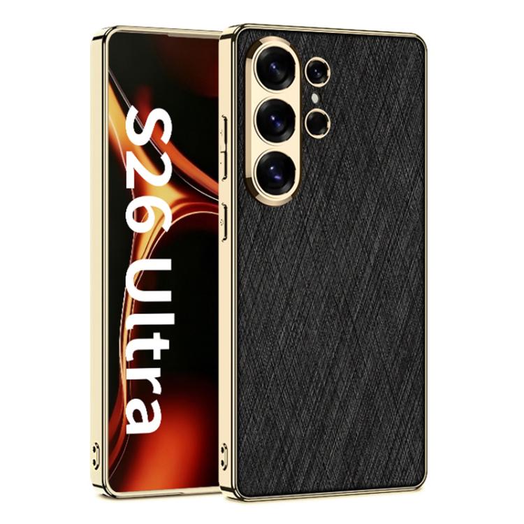 Custodia per telefono GKK in pelle placcata broccato argento, For Samsung Galaxy S26 Ultra 5G