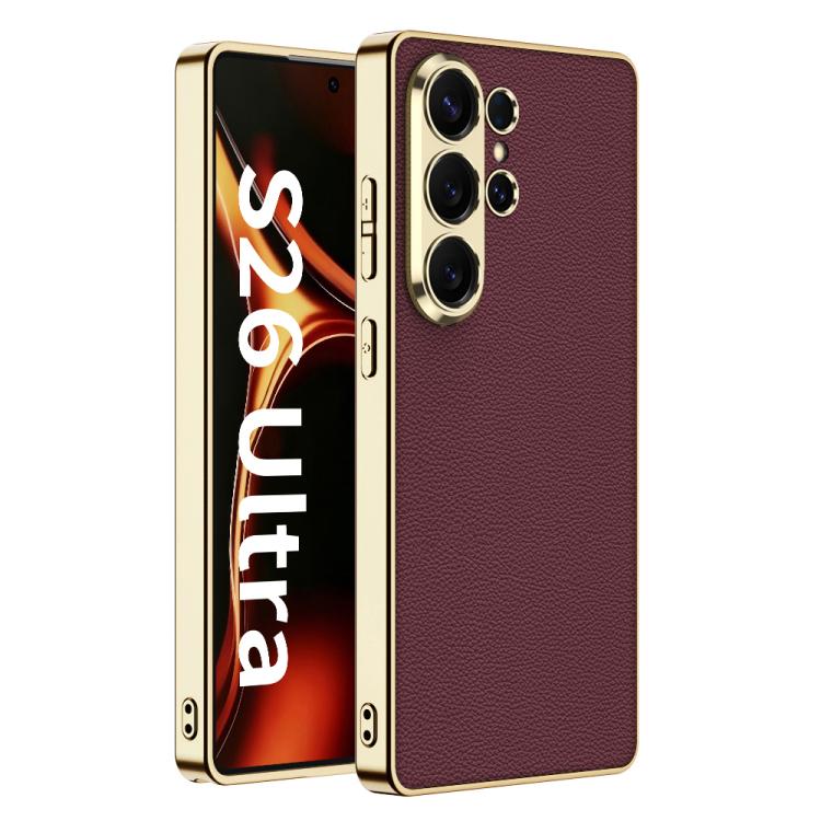 Custodia per telefono GKK Plating in TPU + Pelle a copertura totale, For Samsung Galaxy S26 Ultra 5G