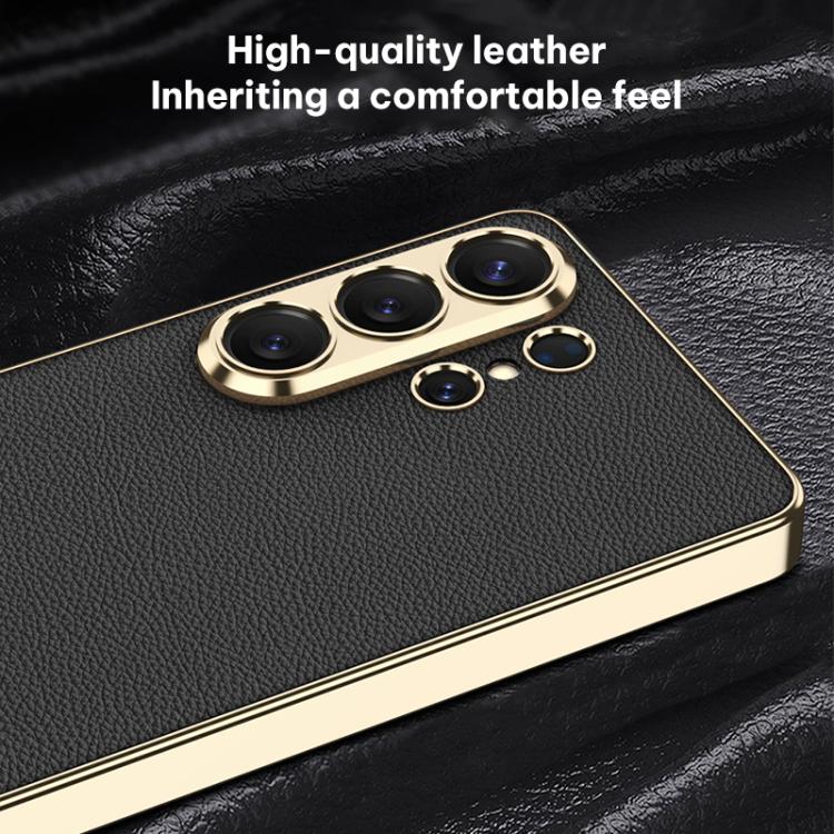 Custodia per telefono GKK Plating in TPU + Pelle a copertura totale, For Samsung Galaxy S26 Ultra 5G